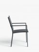 Garden dining chairs, set of 2, grey