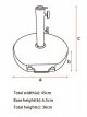 Parasol Base Weight, Granite, 30kg