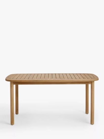 Rectangular Garden Dining Table, 160cm, (Acacia Wood), Natural