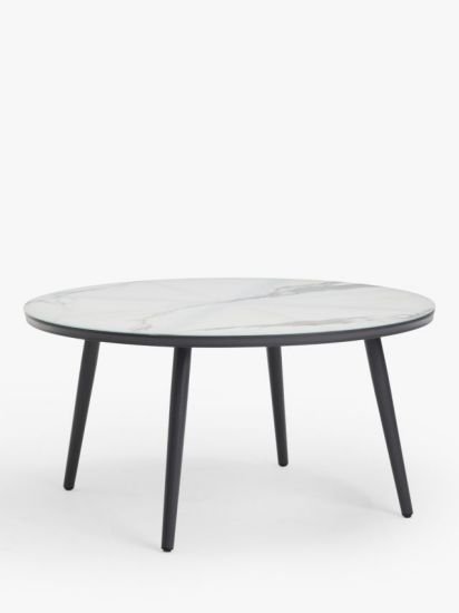 Basket Round Garden Dining Table, 150cm, Grey/Anthracite
