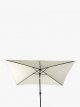 Aluminium Wind-Up Parasol, 3 x 2m, Oyster