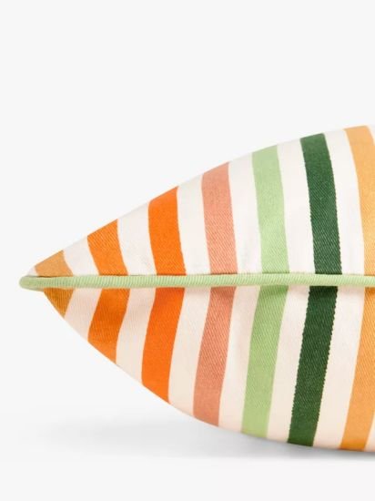 Country Stripe Indoor/Outdoor Cushion, Melon